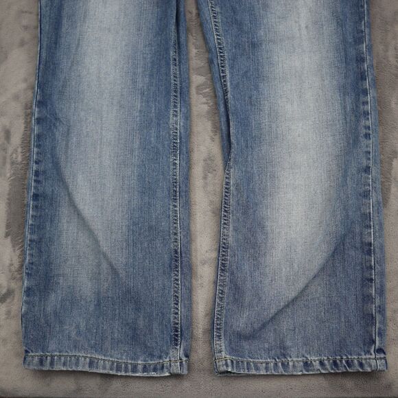 Tommy Hilfiger Pants Womens 16 Blue Bootcut High Rise Cotton Button Denim Jeans - Picture 14 of 16